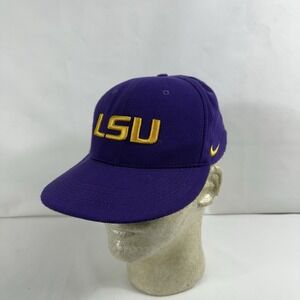 CLASSIC99 Nike DRI-FIT 643 LSU Tigers Court Purple Hat Size M Fitted Swoosh Flex